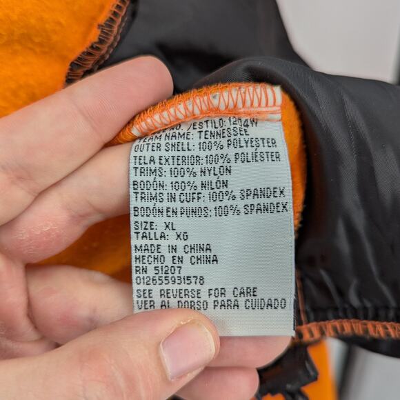 Vintage Tennessee Volunteers Fleece Jacket Men’s XL Black Orange Full Zip VOLS - Picture 7 of 7
